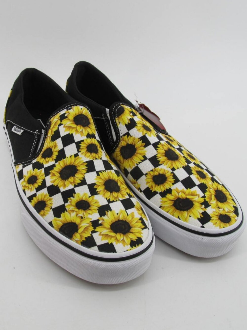 Vans Asher Sunflower Checker Women's Size 10 MultiColor Slip On Sneakers New